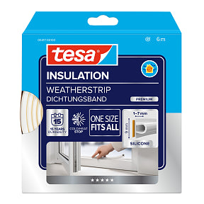 tesa-silikonitiiviste ikkunoille ja oville 9×7 mm – 6 m valkoinen