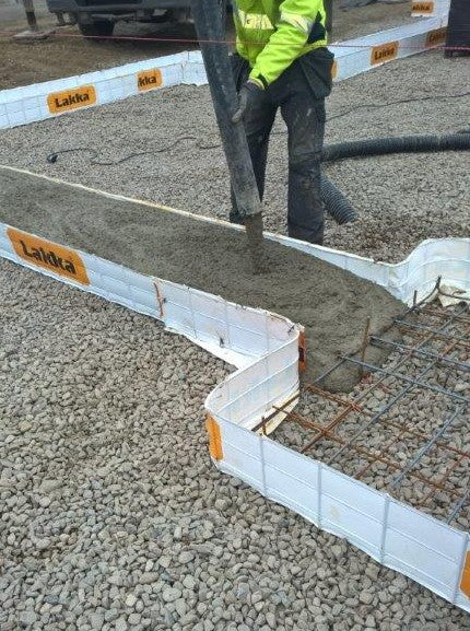 Lakka prefabricated reinforced casting form, 250 x 600 x 5000 mm
